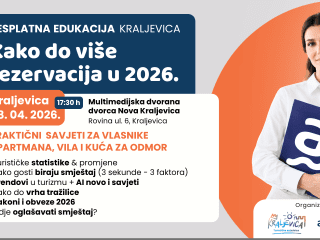 Besplatna edukacija: “Kako do više rezervacija u 2026.” Besplatna edukacija: “Kako do više rezervacija u 2026.”